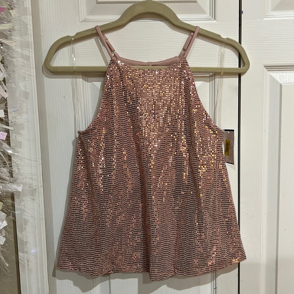 NWT Women’s Sz Small Blush Colored mmCmmCmm Sequins Top